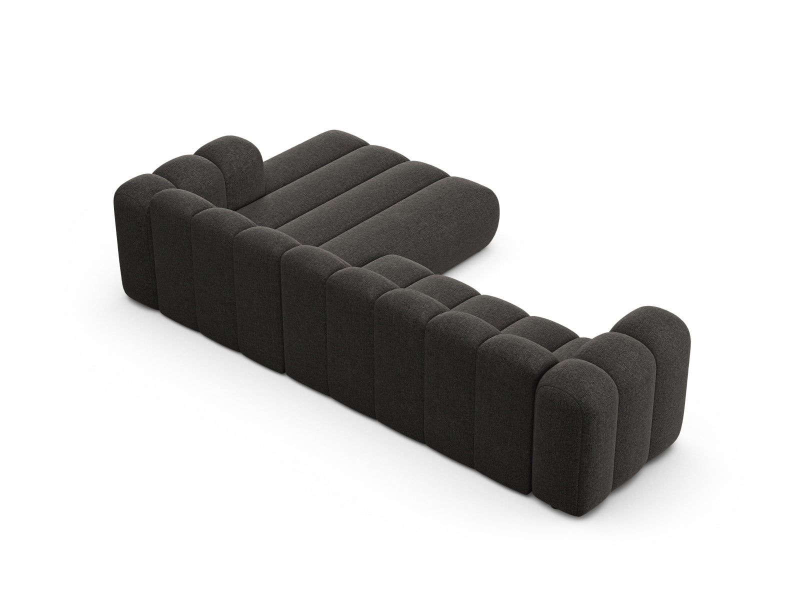 Elegantes, stilvolles Ecksofa von Micadoni in Dunkelgrau, ideal für gemütliche Abende und gesellige Zusammenkünfte im Wohnbereich.