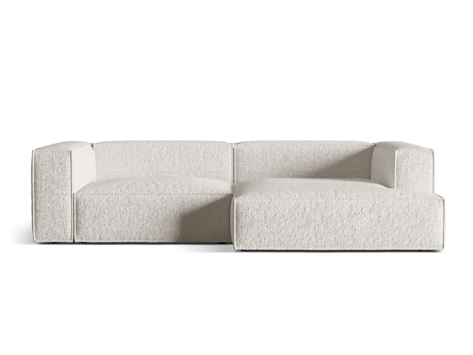 Nuria Boucle Modular Ecksofa rechts 4 Sitzer in Grey Beige Melange präsentiert im Onlineshop von KAQTU Design AG. Ecksofa rechts ist von Micadoni