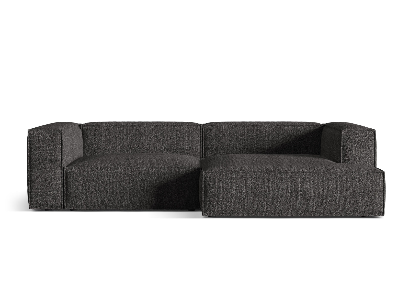 Nuria Boucle Modular Ecksofa rechts 4 Sitzer in Anthracite präsentiert im Onlineshop von KAQTU Design AG. Ecksofa rechts ist von Micadoni