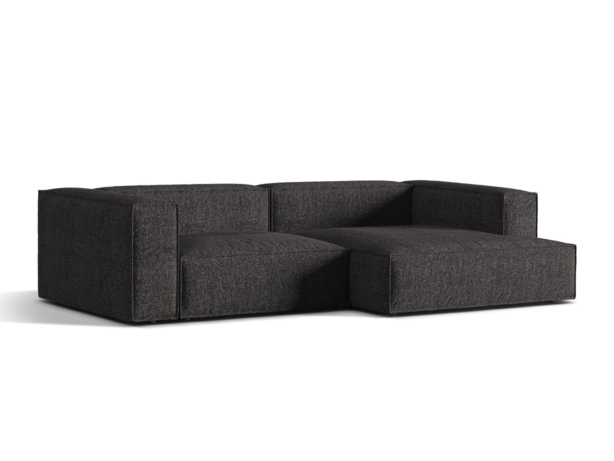 Nuria Boucle Modular Ecksofa rechts 4 Sitzer in Anthracite-Monet präsentiert im Onlineshop von KAQTU Design AG. L-Sofa rechts ist von Micadoni