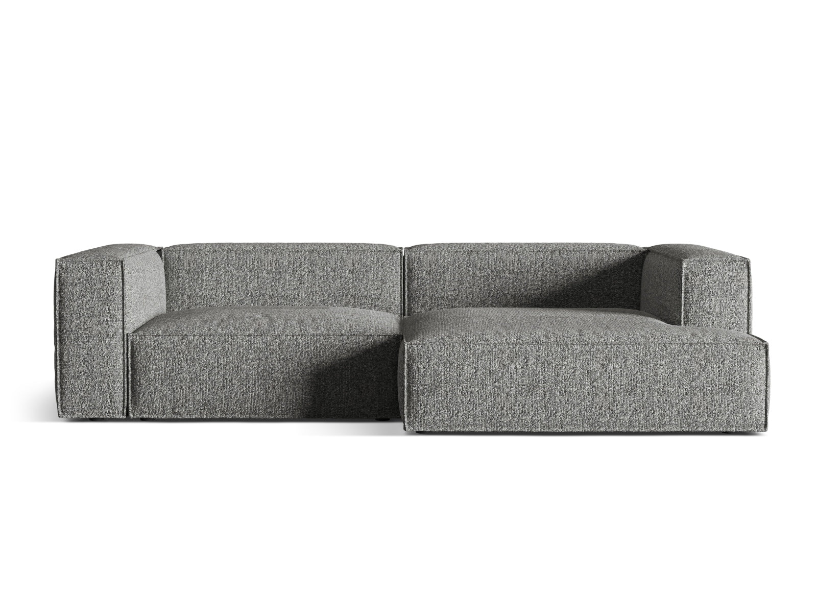 Nuria Boucle Modular Ecksofa rechts 4 Sitzer in Graphite präsentiert im Onlineshop von KAQTU Design AG. Ecksofa rechts ist von Micadoni
