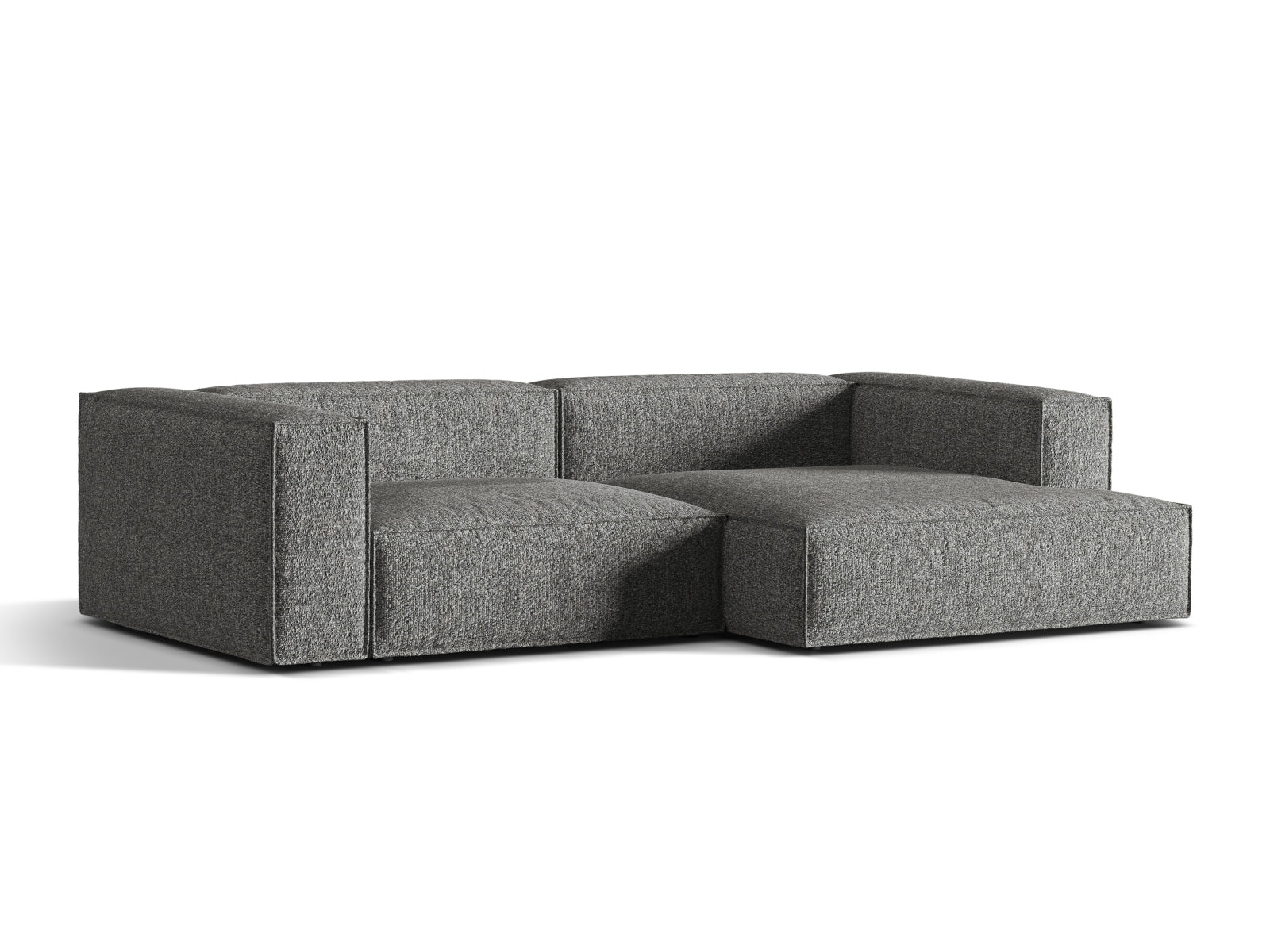 Nuria Boucle Modular Ecksofa rechts 4 Sitzer in Graphite-Monet präsentiert im Onlineshop von KAQTU Design AG. L-Sofa rechts ist von Micadoni