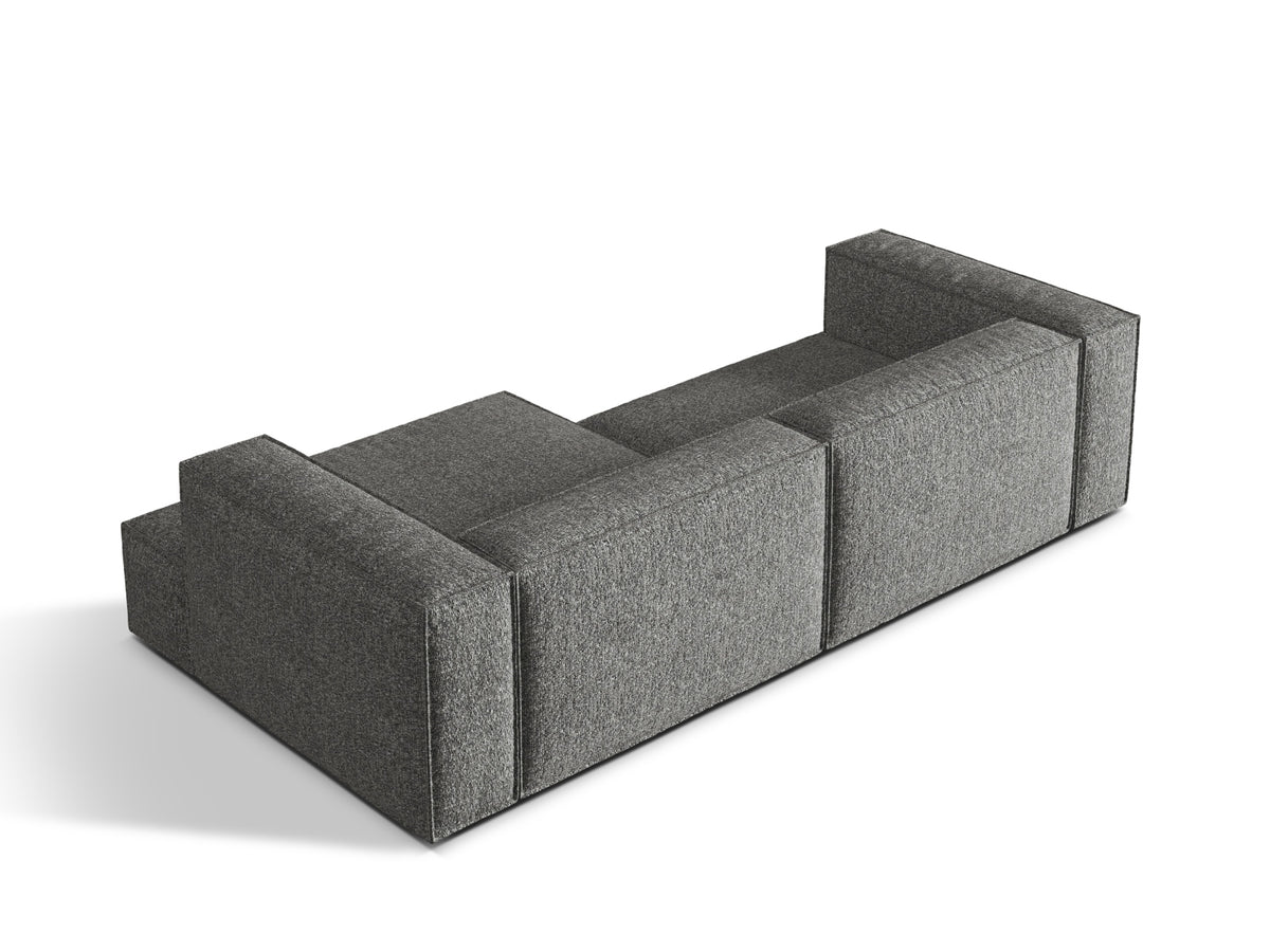 Nuria Boucle Modular Ecksofa rechts 4 Sitzer in Graphite-Monet präsentiert im Onlineshop von KAQTU Design AG. L-Sofa rechts ist von Micadoni