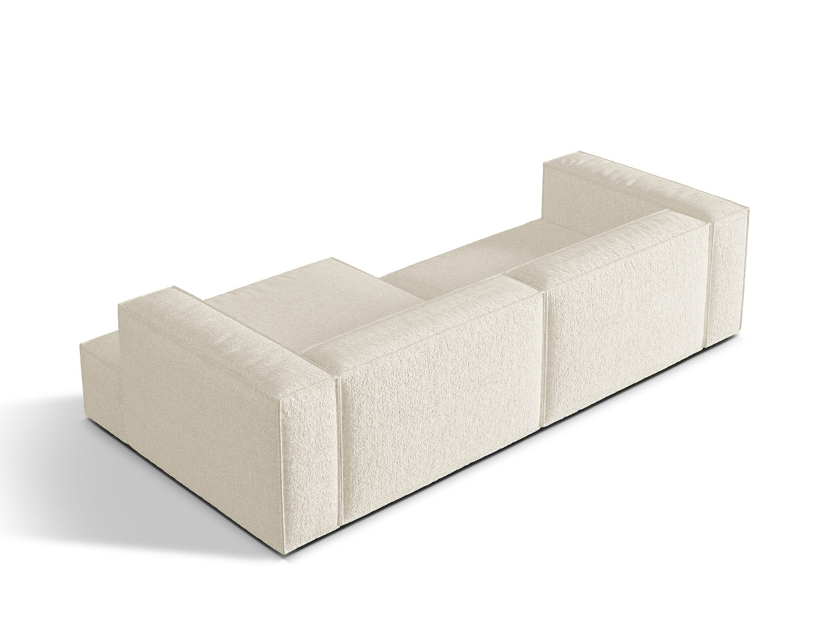 Nuria Boucle Modular Ecksofa rechts 4 Sitzer in Ivory-Monet präsentiert im Onlineshop von KAQTU Design AG. L-Sofa rechts ist von Micadoni