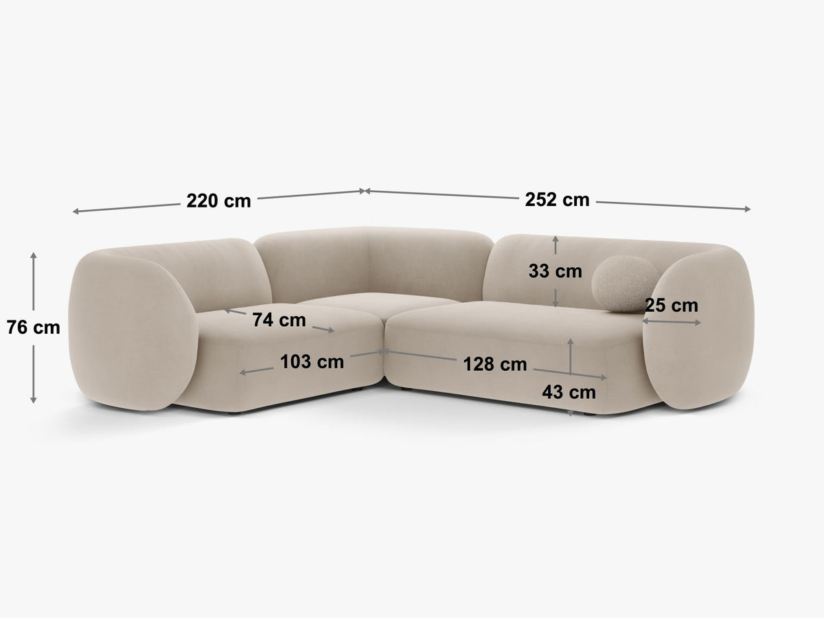 4-Sitzer Modular Ecksofa rechts Kate in Bottle Green-Salvador präsentiert im Onlineshop von KAQTU Design AG. Ecksofa rechts ist von Micadoni