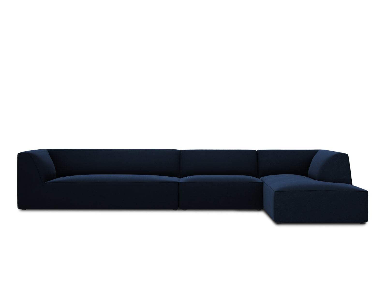 Ruby Velour modulares Ecksofa rechts 5 Sitzer in Royal Blue-Salvador präsentiert im Onlineshop von KAQTU Design AG. L-Sofa rechts ist von Micadoni