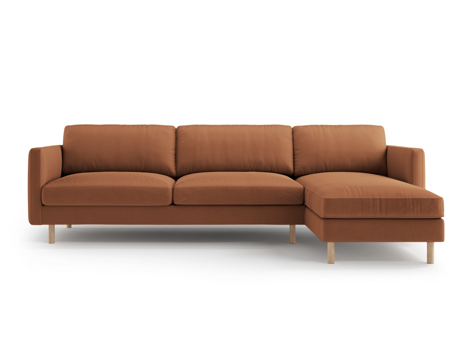 Eden Velour Ecksofa rechts 4 Sitzer in Honey-Paris präsentiert im Onlineshop von KAQTU Design AG. Ecksofa rechts ist von Micadoni