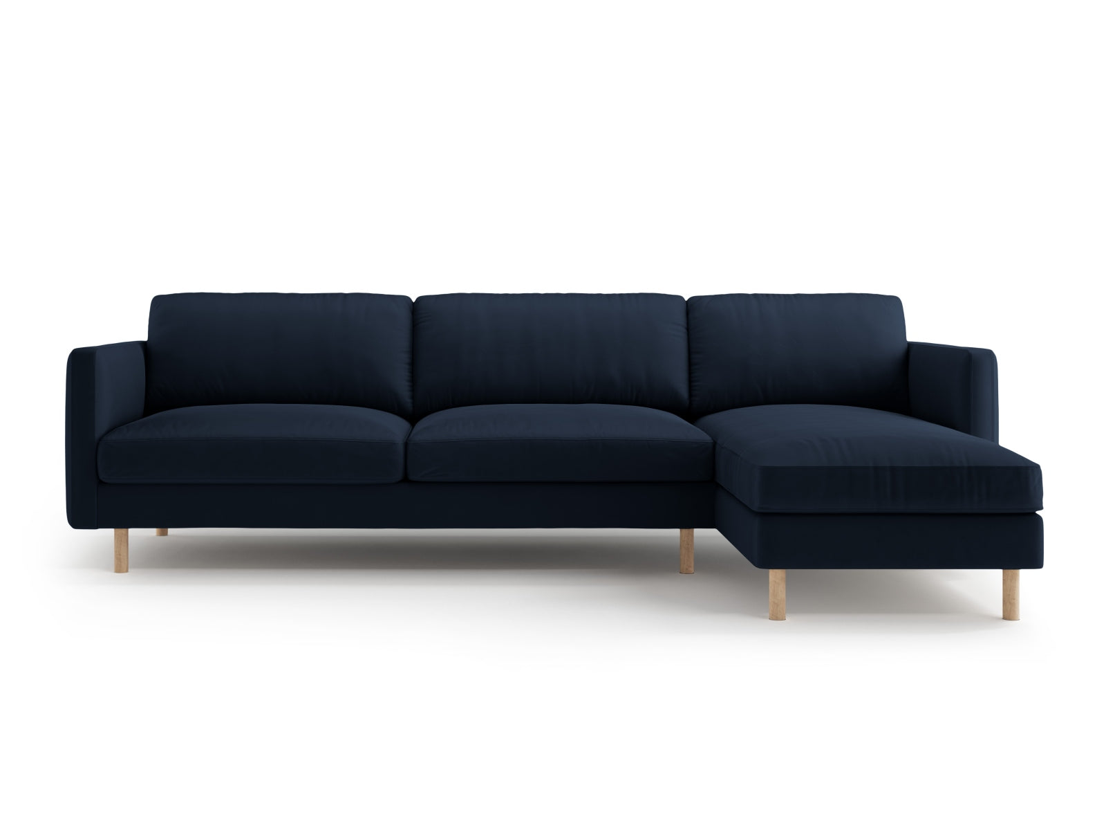 Eden Velour Ecksofa rechts 4 Sitzer in Dark Blue-Paris präsentiert im Onlineshop von KAQTU Design AG. Ecksofa rechts ist von Micadoni