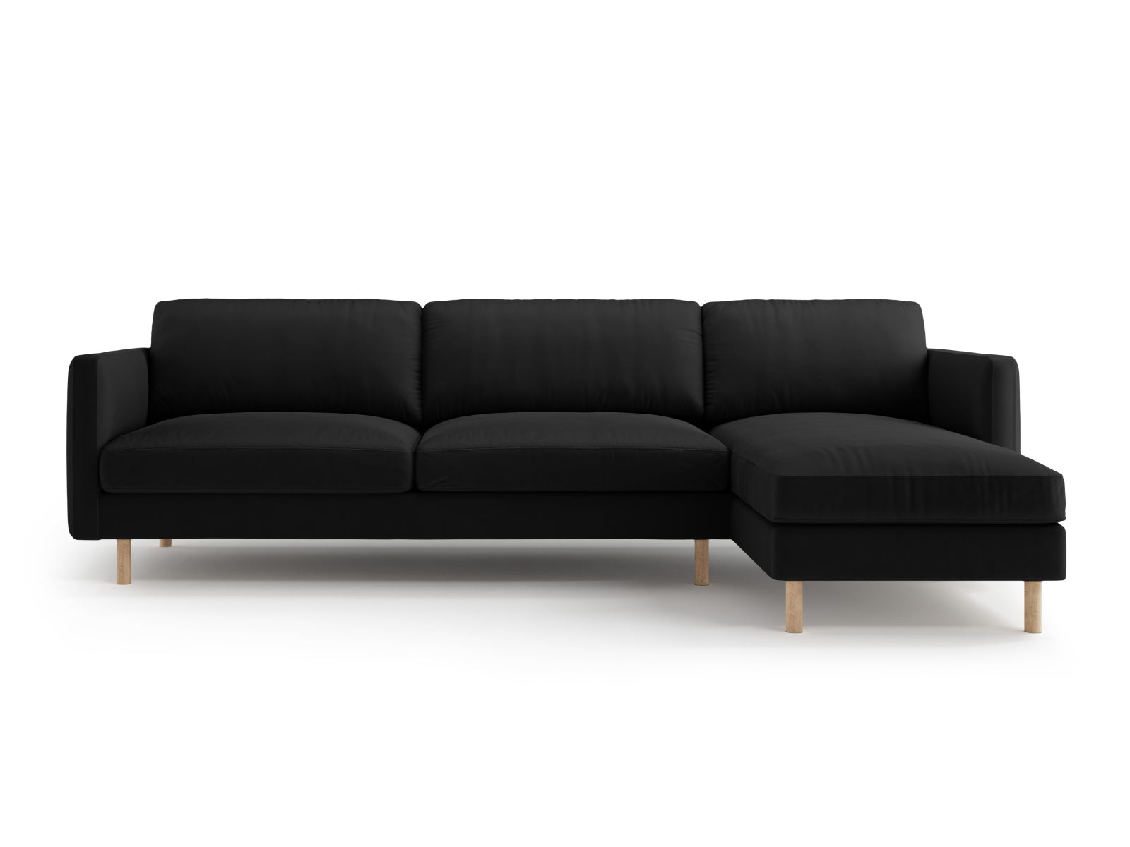 Eden Velour Ecksofa rechts 4 Sitzer in Black-Paris präsentiert im Onlineshop von KAQTU Design AG. Ecksofa rechts ist von Micadoni