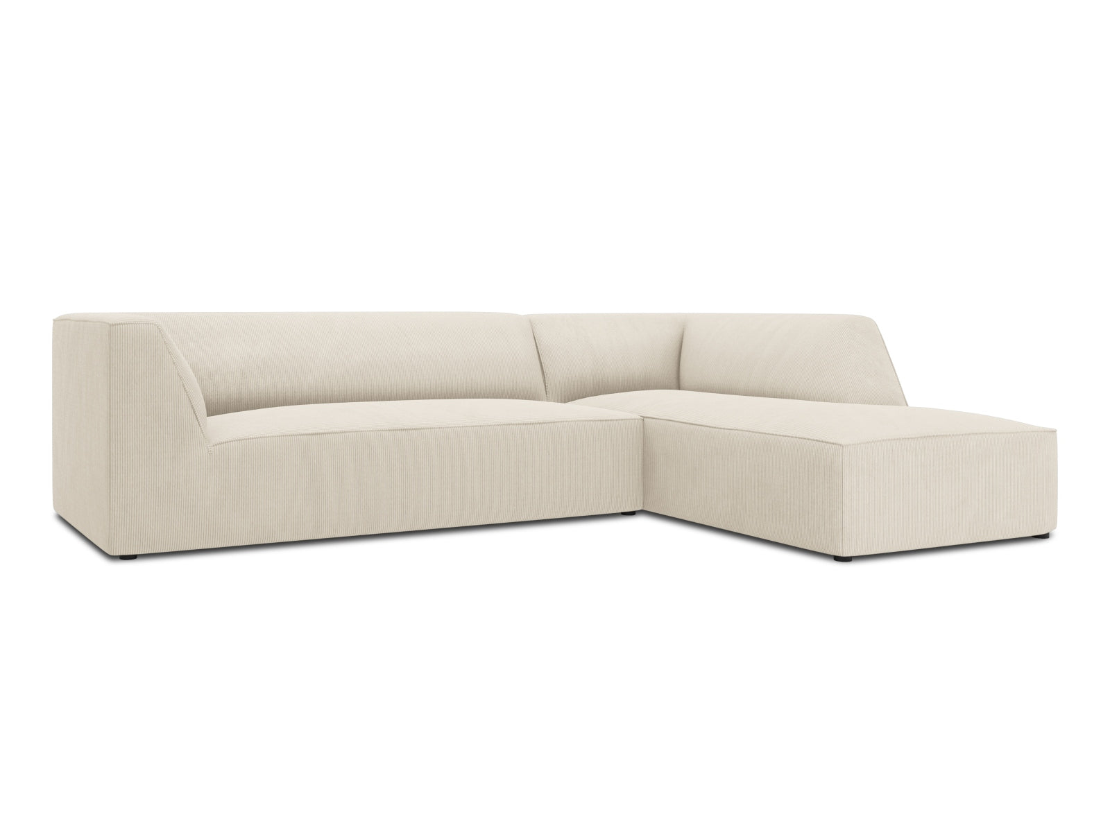 Entdecken Sie das Ruby Ecksofa rechts 4 Sitzer von Micadoni – ein stilvolles, modulares Möbelstück, das Komfort und Flexibilität für Ihr Wohnzimmer bietet.