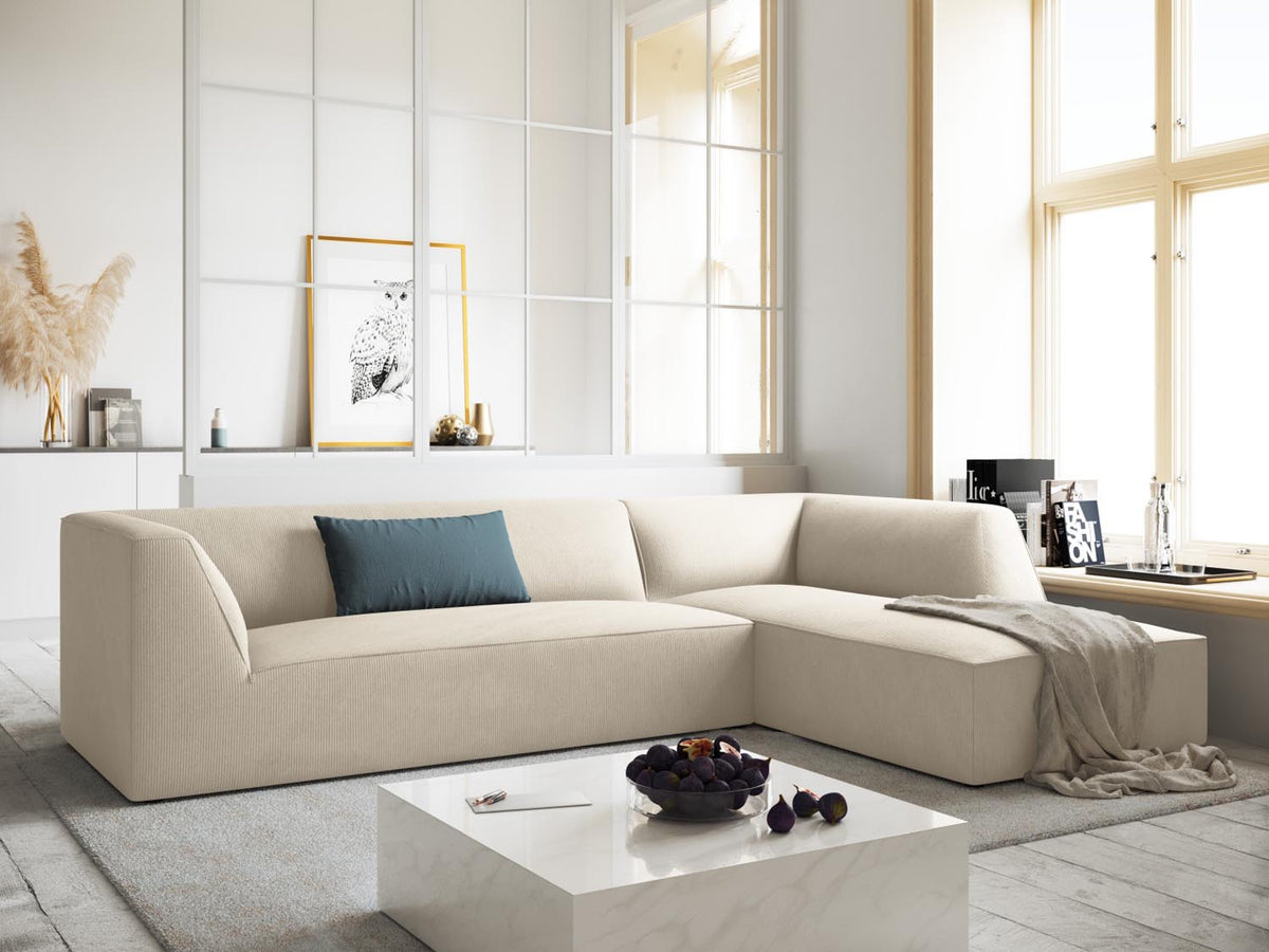 Ruby Modulares Ecksofa rechts 4 Sitzer in Light Beige-Scala präsentiert im Onlineshop von KAQTU Design AG. L-Sofa rechts ist von Micadoni