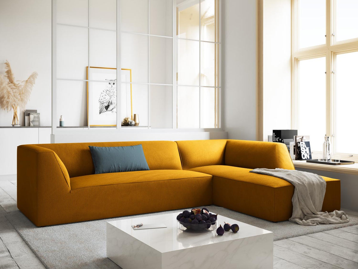 Ruby Modulares Ecksofa rechts 4 Sitzer in Yellow-Scala präsentiert im Onlineshop von KAQTU Design AG. L-Sofa rechts ist von Micadoni