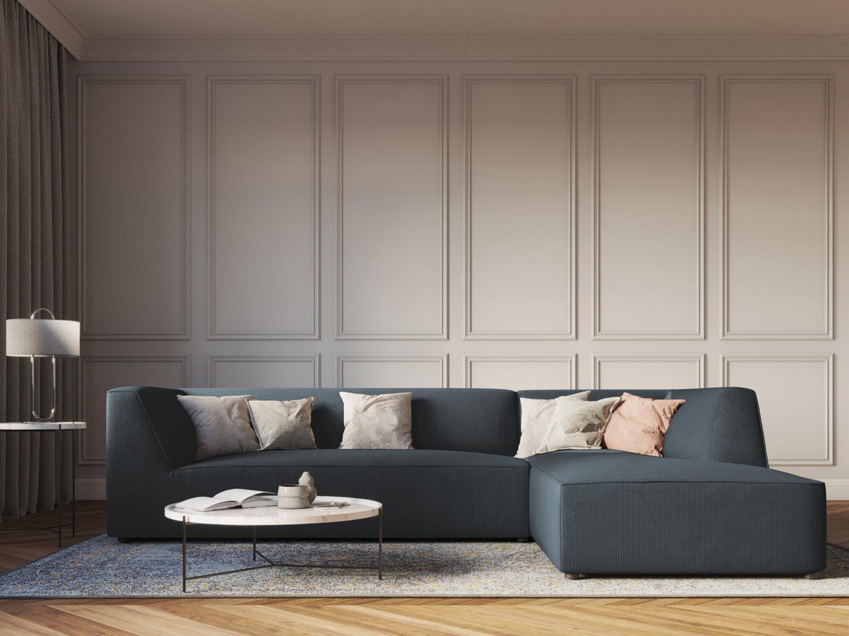 Ruby Modulares Ecksofa rechts 4 Sitzer in Blue-Scala präsentiert im Onlineshop von KAQTU Design AG. L-Sofa rechts ist von Micadoni