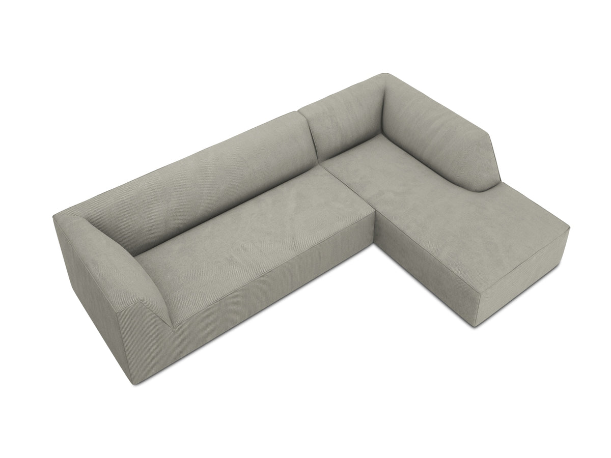 Ruby Modulares Ecksofa rechts 4 Sitzer in Light Grey-Scala präsentiert im Onlineshop von KAQTU Design AG. L-Sofa rechts ist von Micadoni