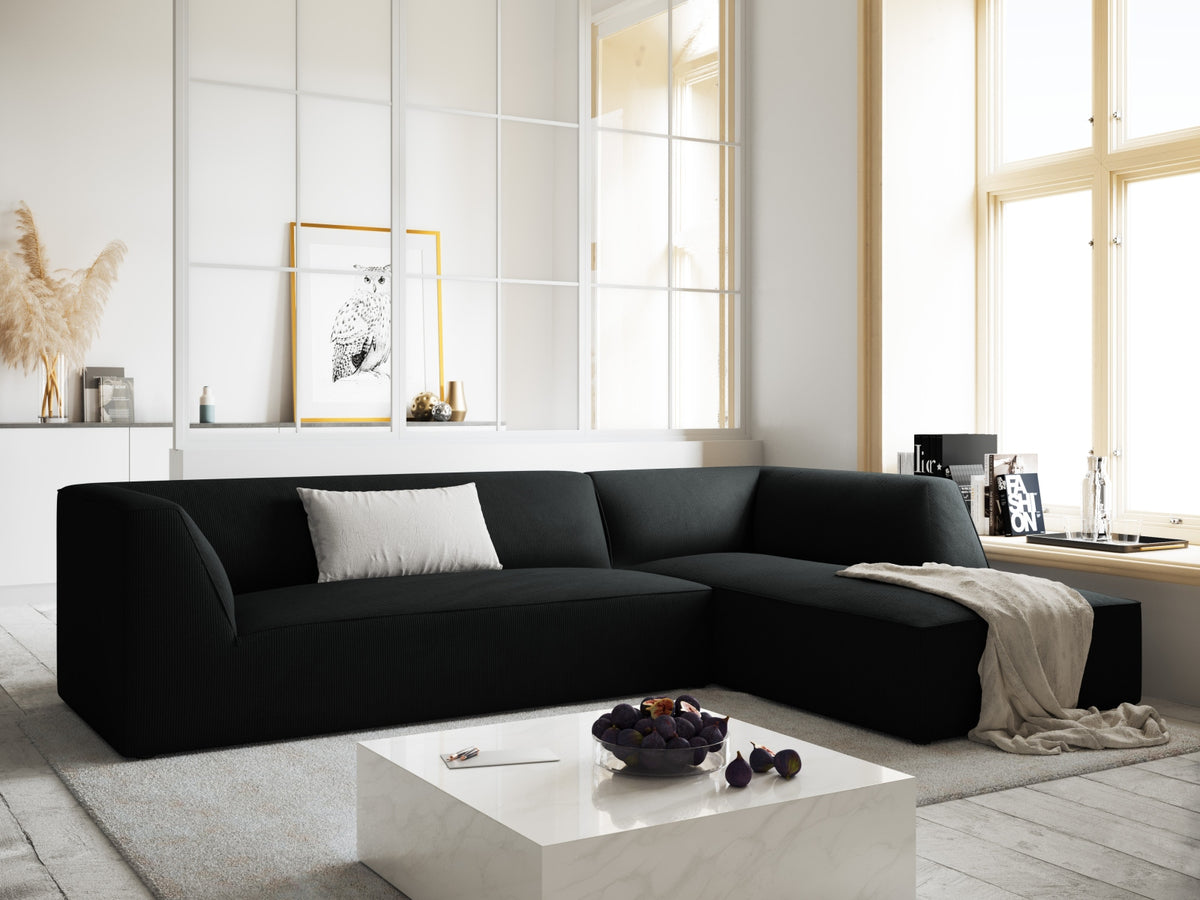 Ruby Modulares Ecksofa rechts 4 Sitzer in Black-Scala präsentiert im Onlineshop von KAQTU Design AG. L-Sofa rechts ist von Micadoni