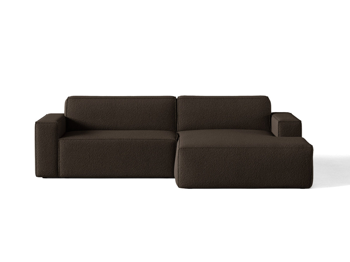 Jodie Boucle modulares Ecksofa rechts 3 Sitzer in Brown-Baloo präsentiert im Onlineshop von KAQTU Design AG. L-Sofa rechts ist von Micadoni