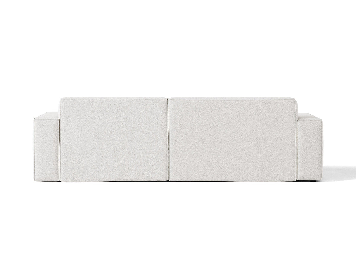 Jodie Boucle modulares Ecksofa rechts 3 Sitzer in White-Baloo präsentiert im Onlineshop von KAQTU Design AG. L-Sofa rechts ist von Micadoni