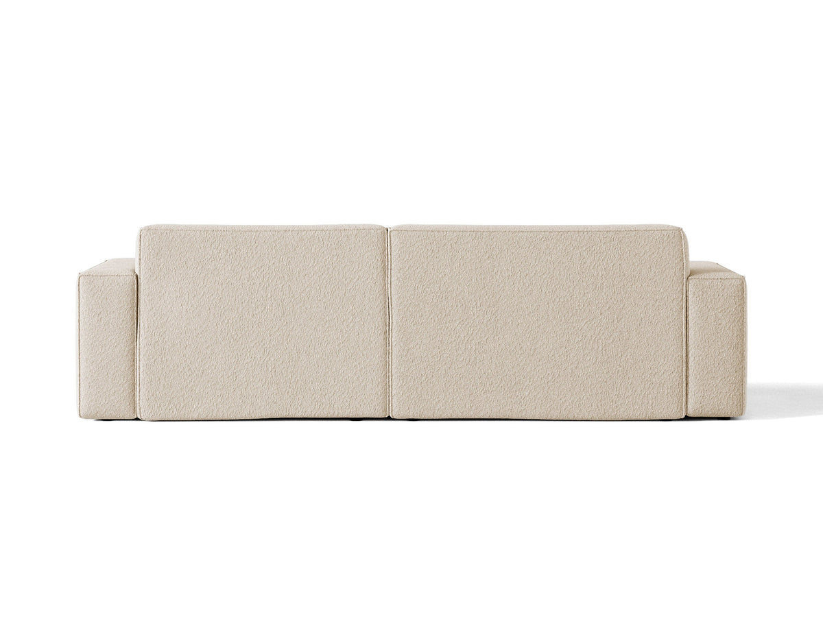 Jodie Boucle modulares Ecksofa rechts 3 Sitzer in Beige-Baloo präsentiert im Onlineshop von KAQTU Design AG. L-Sofa rechts ist von Micadoni