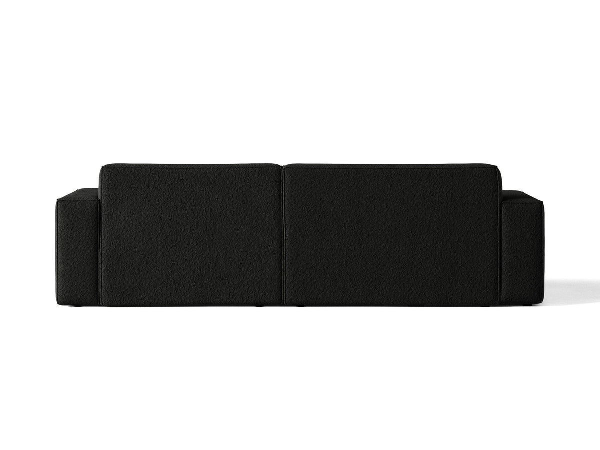 Jodie Boucle modulares Ecksofa rechts 3 Sitzer in Black-Baloo präsentiert im Onlineshop von KAQTU Design AG. L-Sofa rechts ist von Micadoni