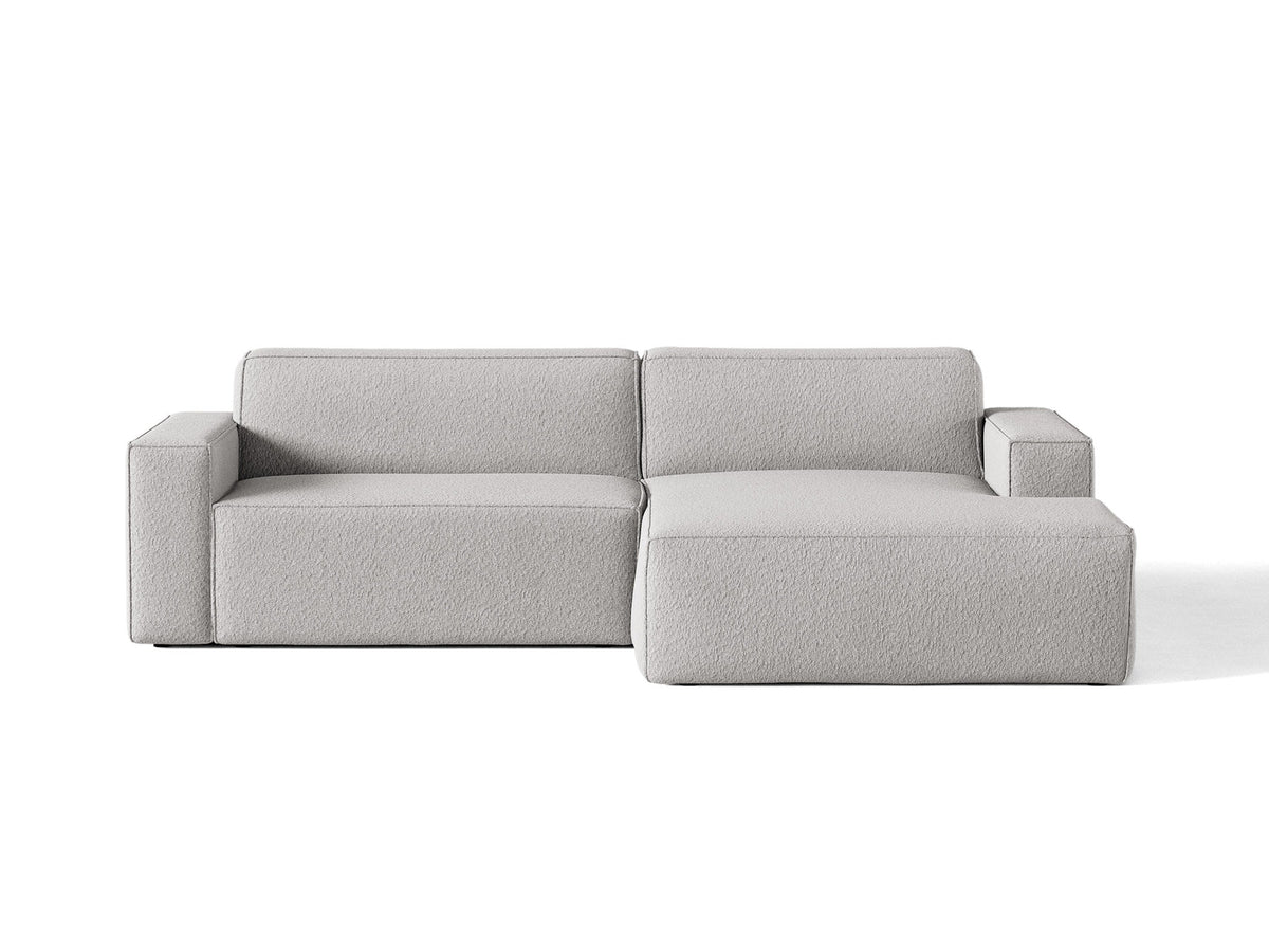 Jodie Boucle modulares Ecksofa rechts 3 Sitzer in Light Grey-Baloo präsentiert im Onlineshop von KAQTU Design AG. L-Sofa rechts ist von Micadoni
