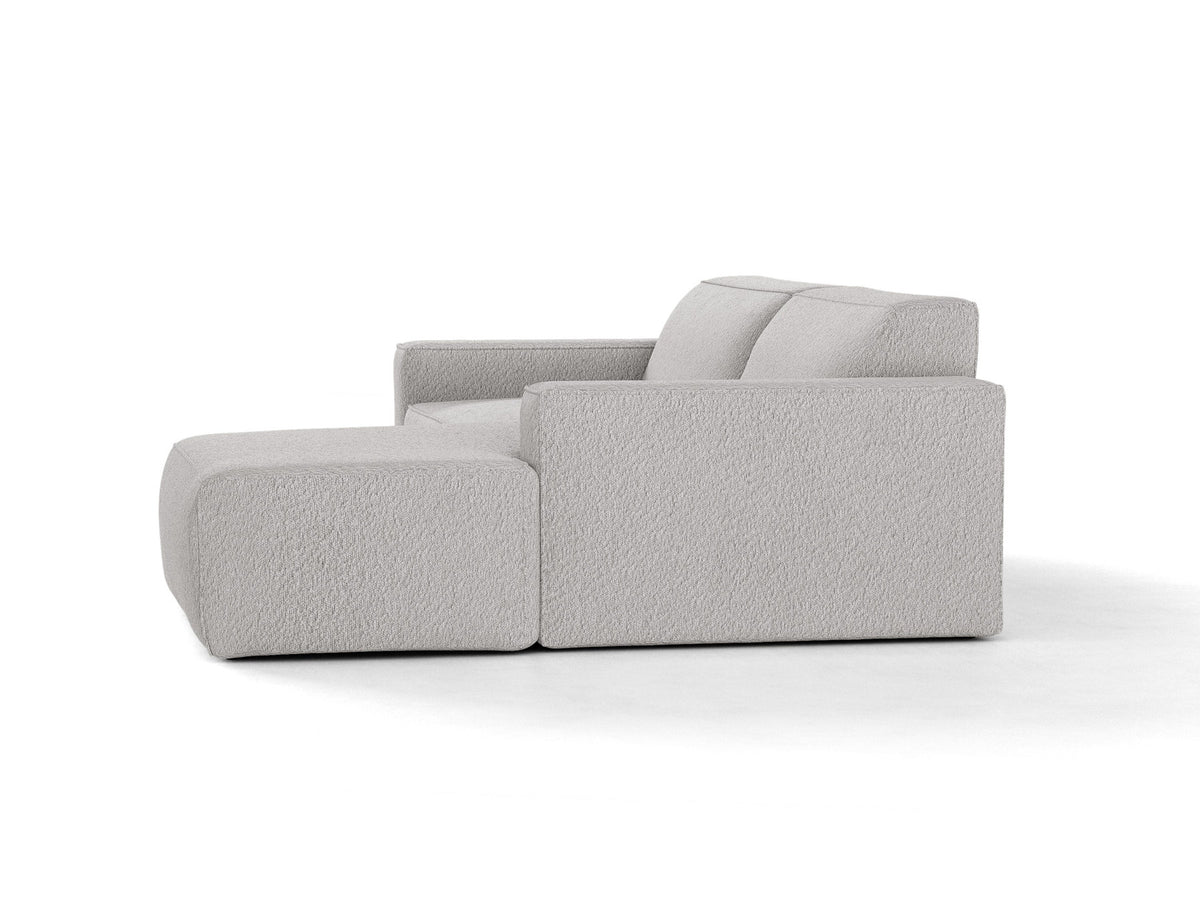 Jodie Boucle modulares Ecksofa rechts 3 Sitzer in Light Grey-Baloo präsentiert im Onlineshop von KAQTU Design AG. L-Sofa rechts ist von Micadoni