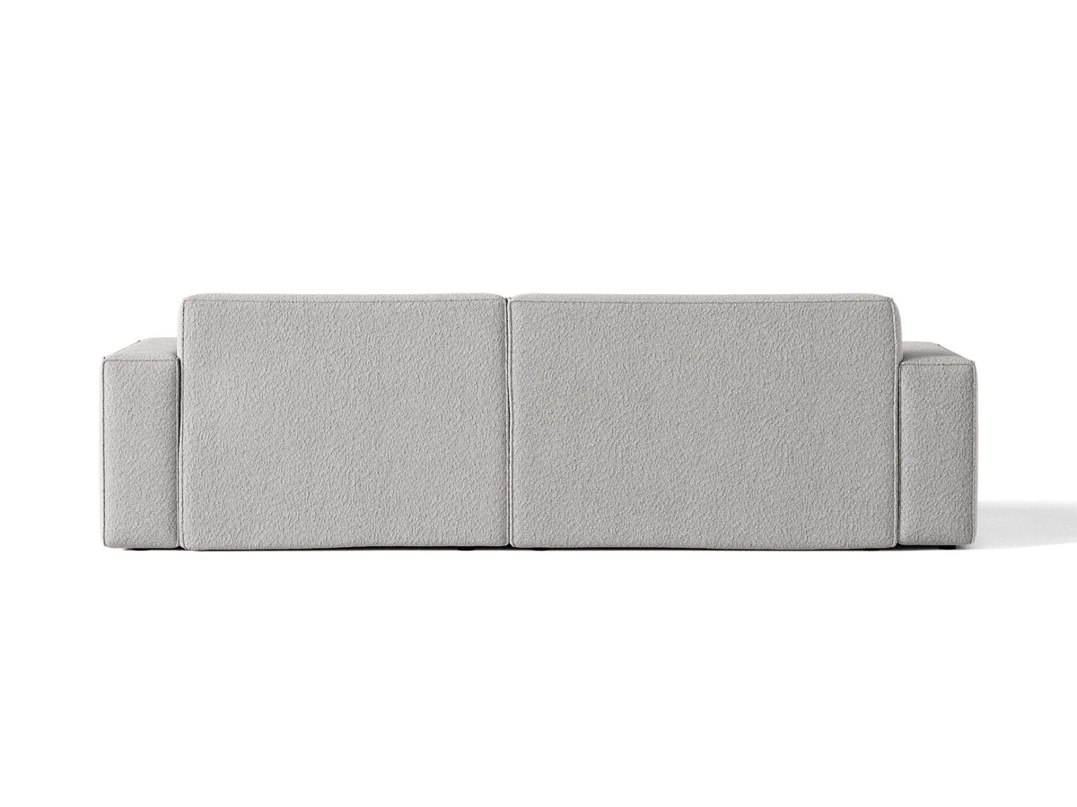 Jodie Boucle modulares Ecksofa rechts 3 Sitzer in Light Grey-Baloo präsentiert im Onlineshop von KAQTU Design AG. L-Sofa rechts ist von Micadoni