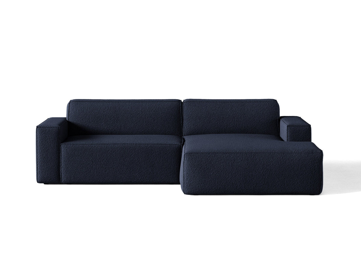 Jodie Boucle modulares Ecksofa rechts 3 Sitzer in Dark Blue-Baloo präsentiert im Onlineshop von KAQTU Design AG. L-Sofa rechts ist von Micadoni