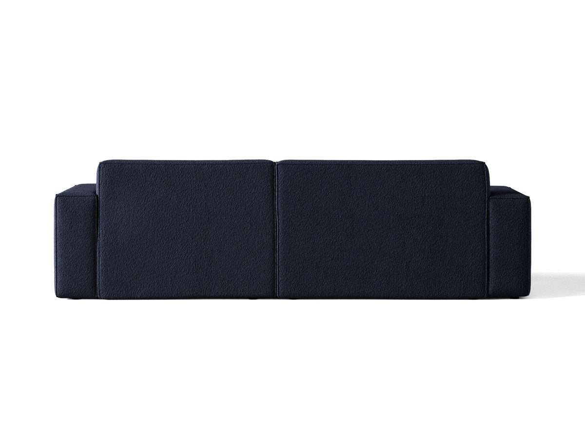 Jodie Boucle modulares Ecksofa rechts 3 Sitzer in Dark Blue-Baloo präsentiert im Onlineshop von KAQTU Design AG. L-Sofa rechts ist von Micadoni