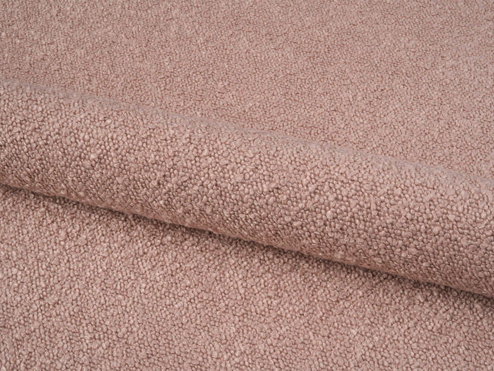 Elegantes, modulares Ecksofa Jodie Boucle in sanftem Powder Pink, ideal für stilvolle Wohnräume. Bietet vielseitige Gestaltungsmöglichkeiten und hohen Sitzkomfort.