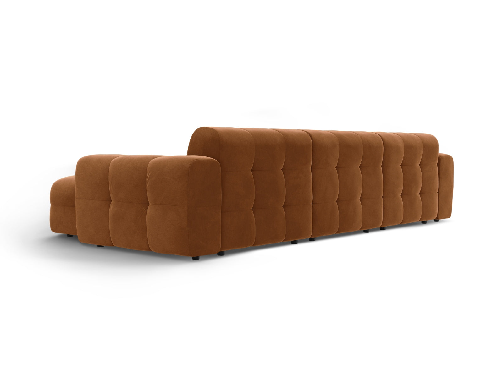 Erleben Sie das Kendal Velour Ecksofa rechts 5 Sitzer von Micadoni – elegantes Design, viel Platz und ultimativen Komfort für Ihr modernes Wohnzimmer.