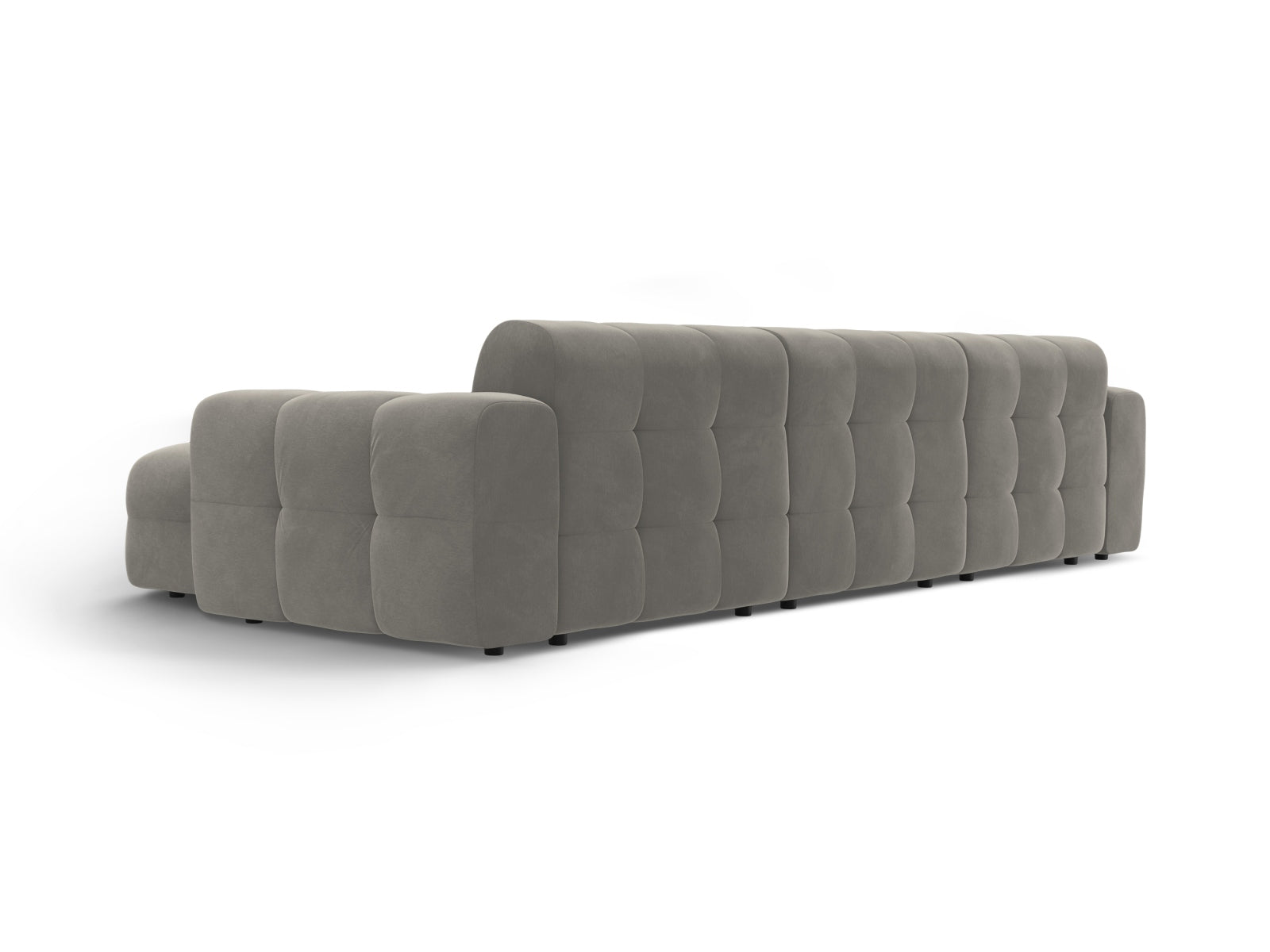Erleben Sie das Kendal Velour Ecksofa rechts 5 Sitzer von Micadoni – elegantes Design, viel Platz und ultimativen Komfort für Ihr modernes Wohnzimmer.