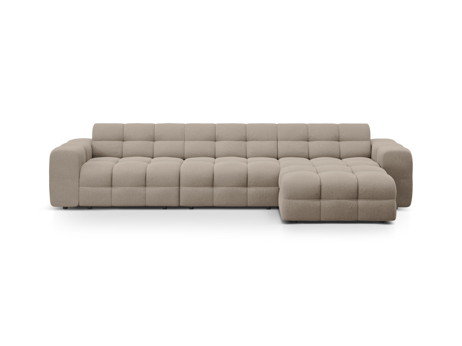 Kendal Ecksofa rechts 5 Sitzer in Dark Beige-Ottawa präsentiert im Onlineshop von KAQTU Design AG. L-Sofa rechts ist von Micadoni