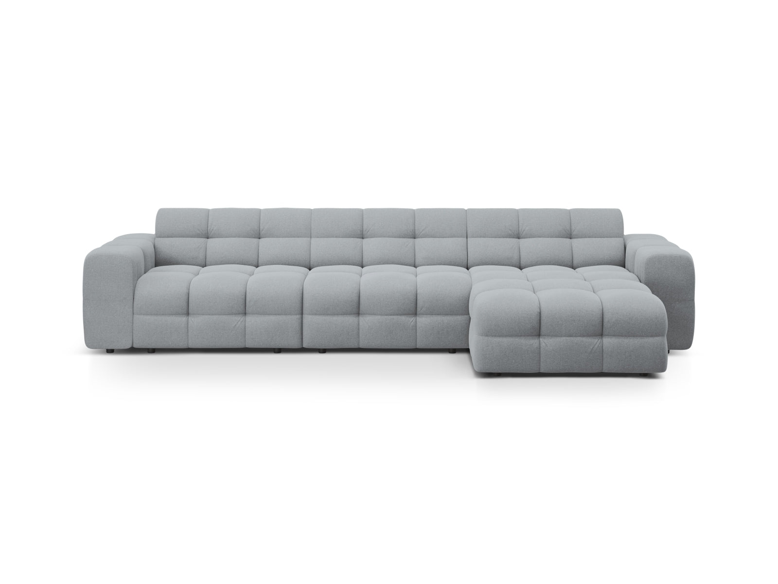 Kendal Ecksofa rechts 5 Sitzer in Platinum-Ottawa präsentiert im Onlineshop von KAQTU Design AG. L-Sofa rechts ist von Micadoni