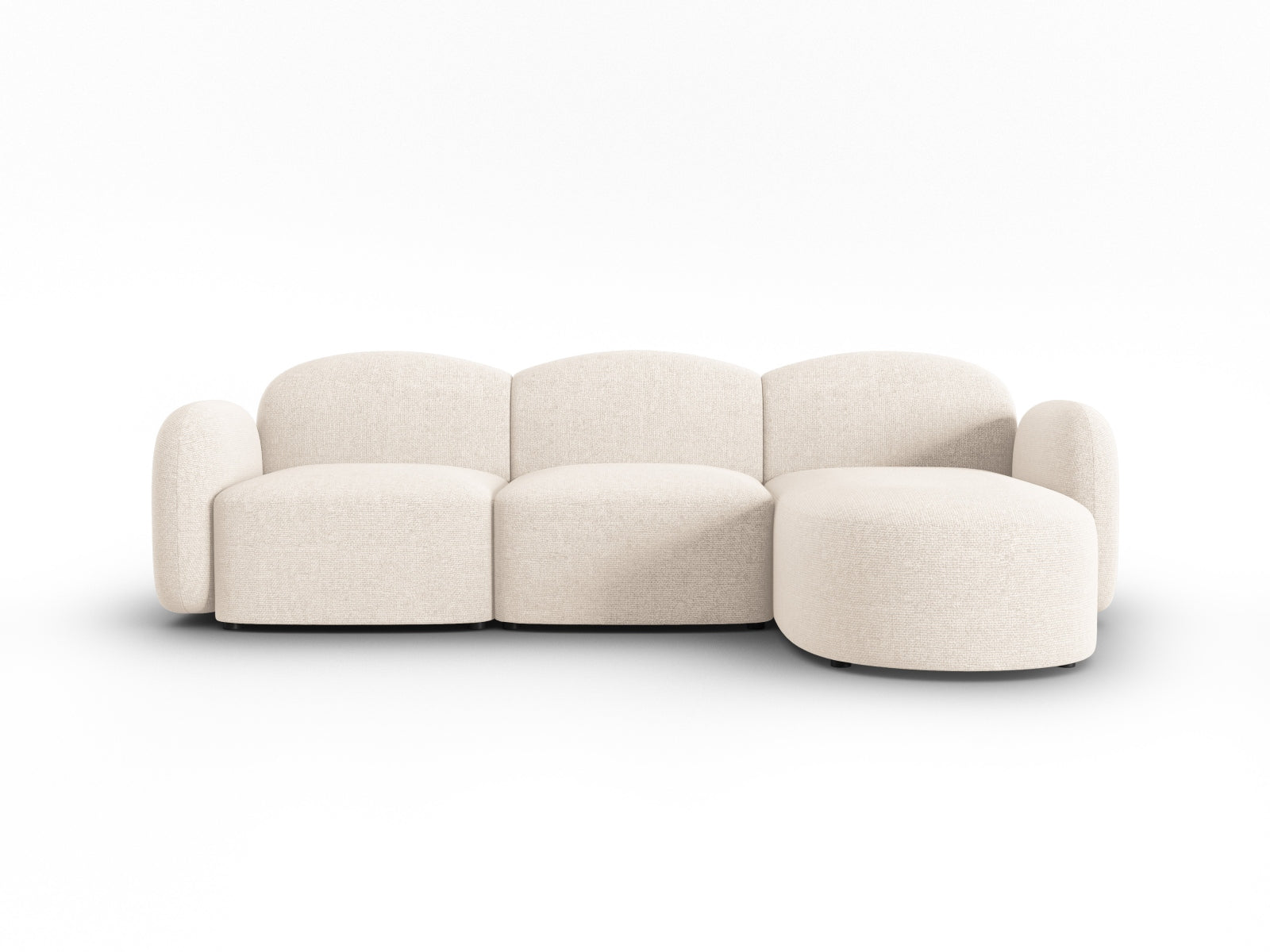 Blair Ecksofa rechts 4 Sitzer in Light Beige Melange präsentiert im Onlineshop von KAQTU Design AG. Ecksofa rechts ist von Micadoni