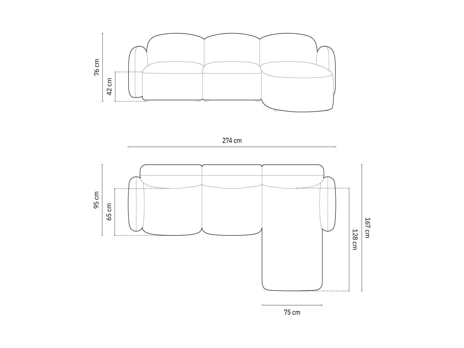 Erleben Sie das elegante Blair Ecksofa rechts 4 Sitzer von Micadoni. Hochwertiger Velours, modernes Design und optimaler Komfort für Ihr Zuhause.