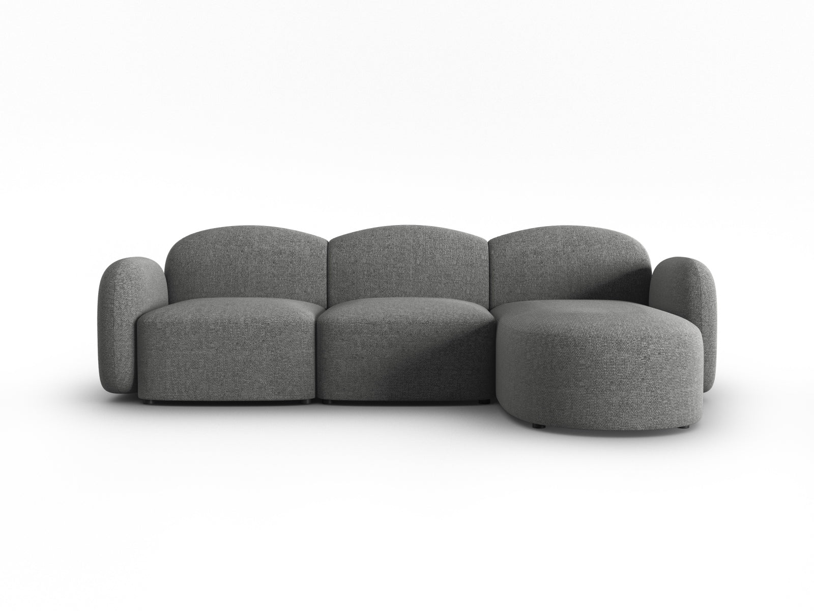 Blair Ecksofa rechts 4 Sitzer in Dark Grey Melange präsentiert im Onlineshop von KAQTU Design AG. Ecksofa rechts ist von Micadoni