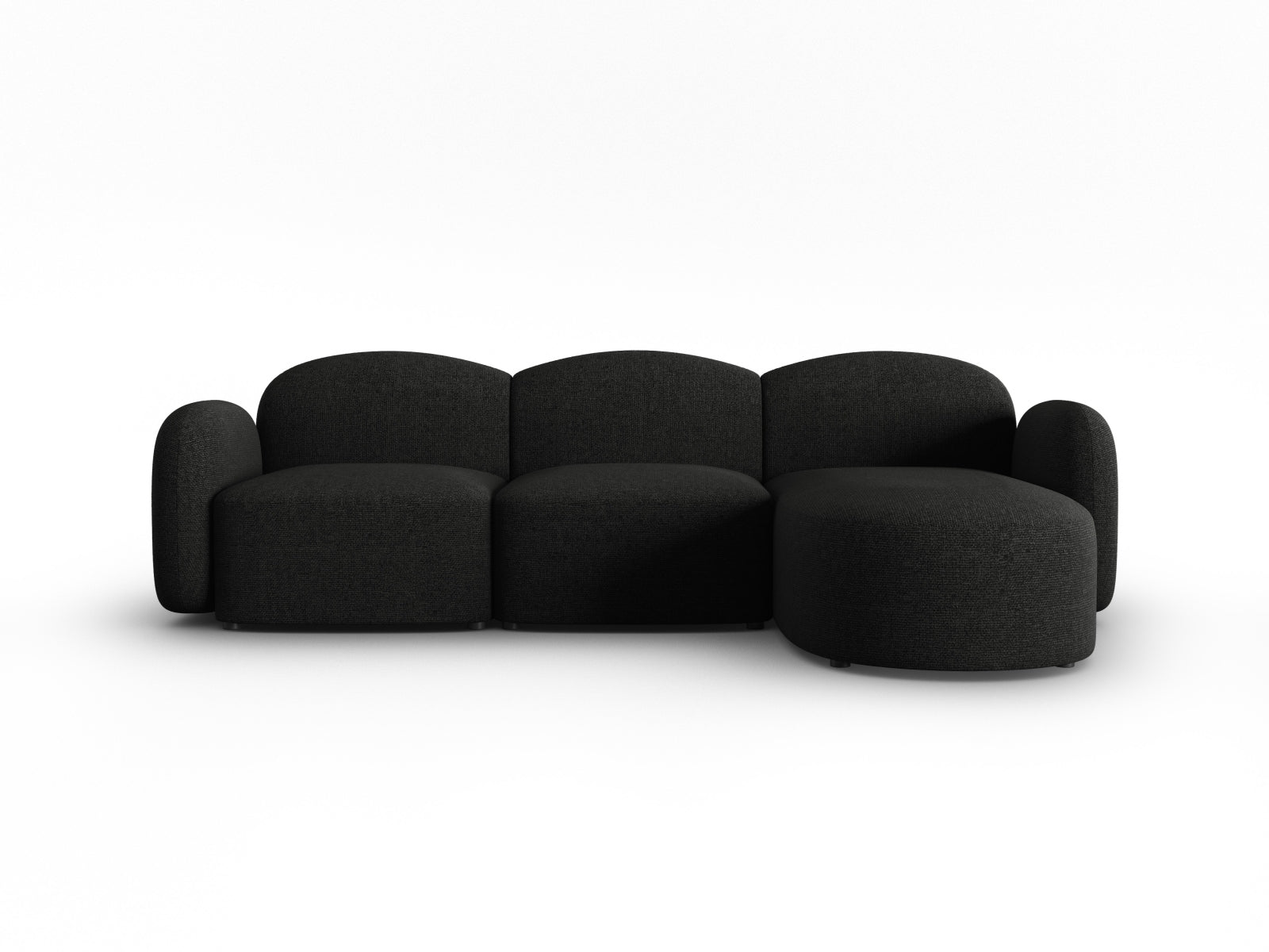 Blair Ecksofa rechts 4 Sitzer in Black Melange präsentiert im Onlineshop von KAQTU Design AG. Ecksofa rechts ist von Micadoni