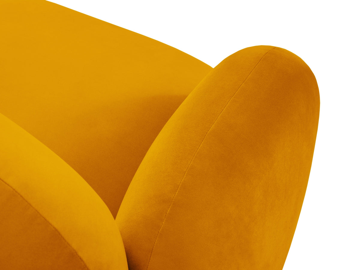 Blair Velour Ecksofa rechts 4 Sitzer in Yellow-Casino präsentiert im Onlineshop von KAQTU Design AG. L-Sofa rechts ist von Micadoni