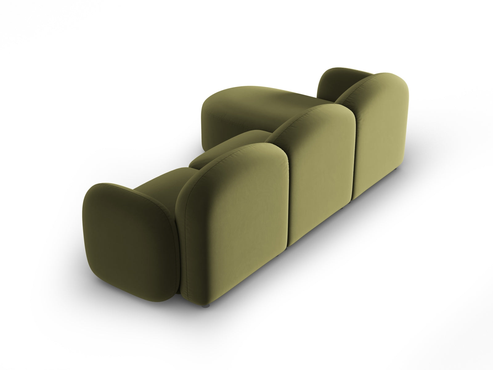 Erleben Sie das stilvolle Blair Velour Ecksofa rechts von Micadoni – ein luxuriöses 4-Sitzer Sofa, das Komfort und Eleganz perfekt kombiniert.