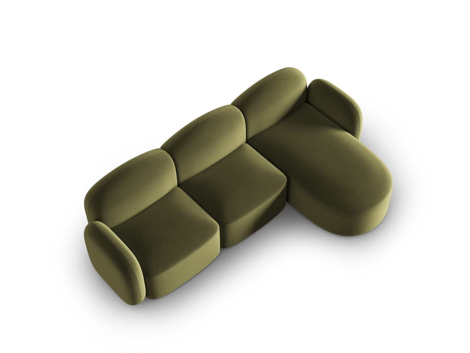 Entdecken Sie das elegante Blair Velour Ecksofa rechts von Micadoni – ein luxuriöses 4-Sitzer Sofa, das höchsten Komfort und stilvolles Design vereint.