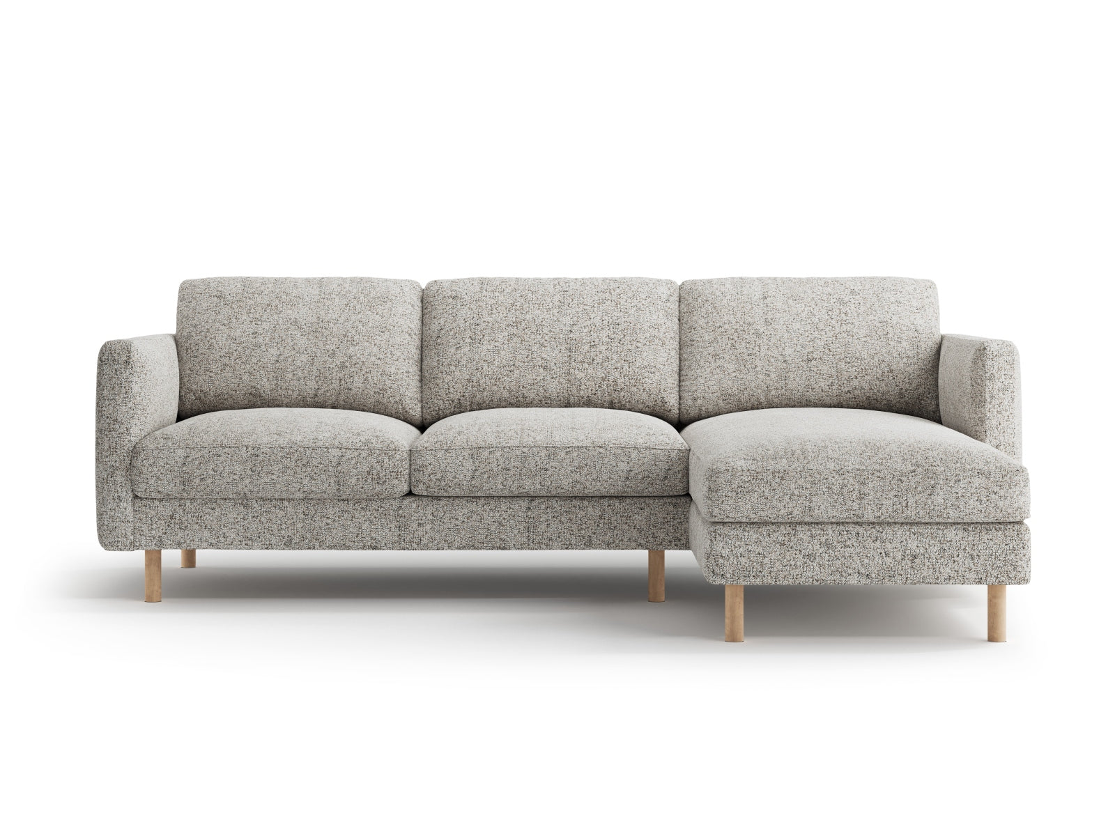 Eden Ecksofa rechts 3 Sitzer in Beige Melange-Puente präsentiert im Onlineshop von KAQTU Design AG. L-Sofa rechts ist von Micadoni