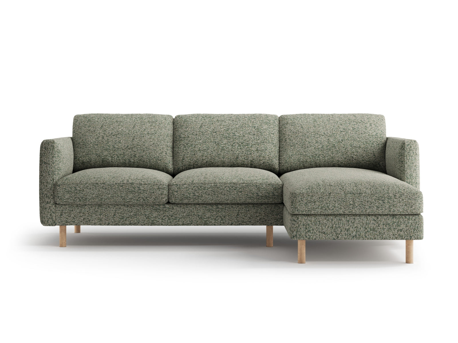 Eden Ecksofa rechts 3 Sitzer in Moss Green Melange präsentiert im Onlineshop von KAQTU Design AG. Ecksofa rechts ist von Micadoni