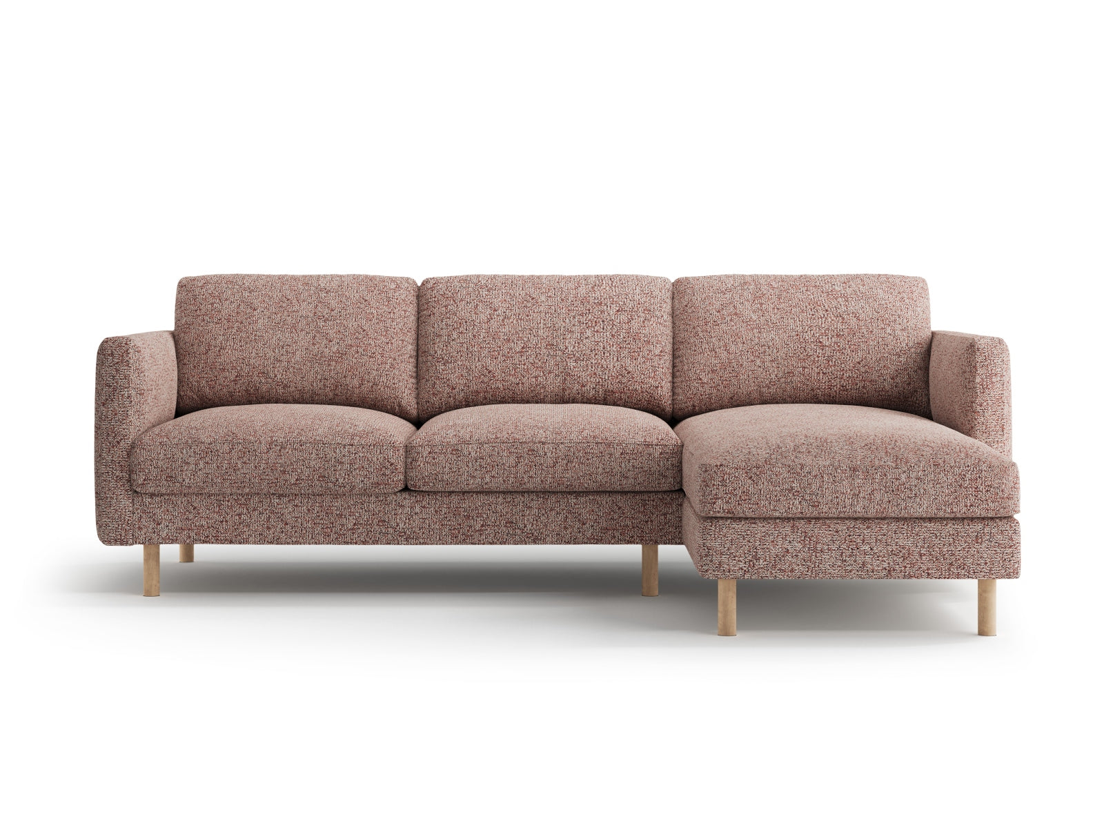 Eden Ecksofa rechts 3 Sitzer in Pink Melange-Puente präsentiert im Onlineshop von KAQTU Design AG. L-Sofa rechts ist von Micadoni
