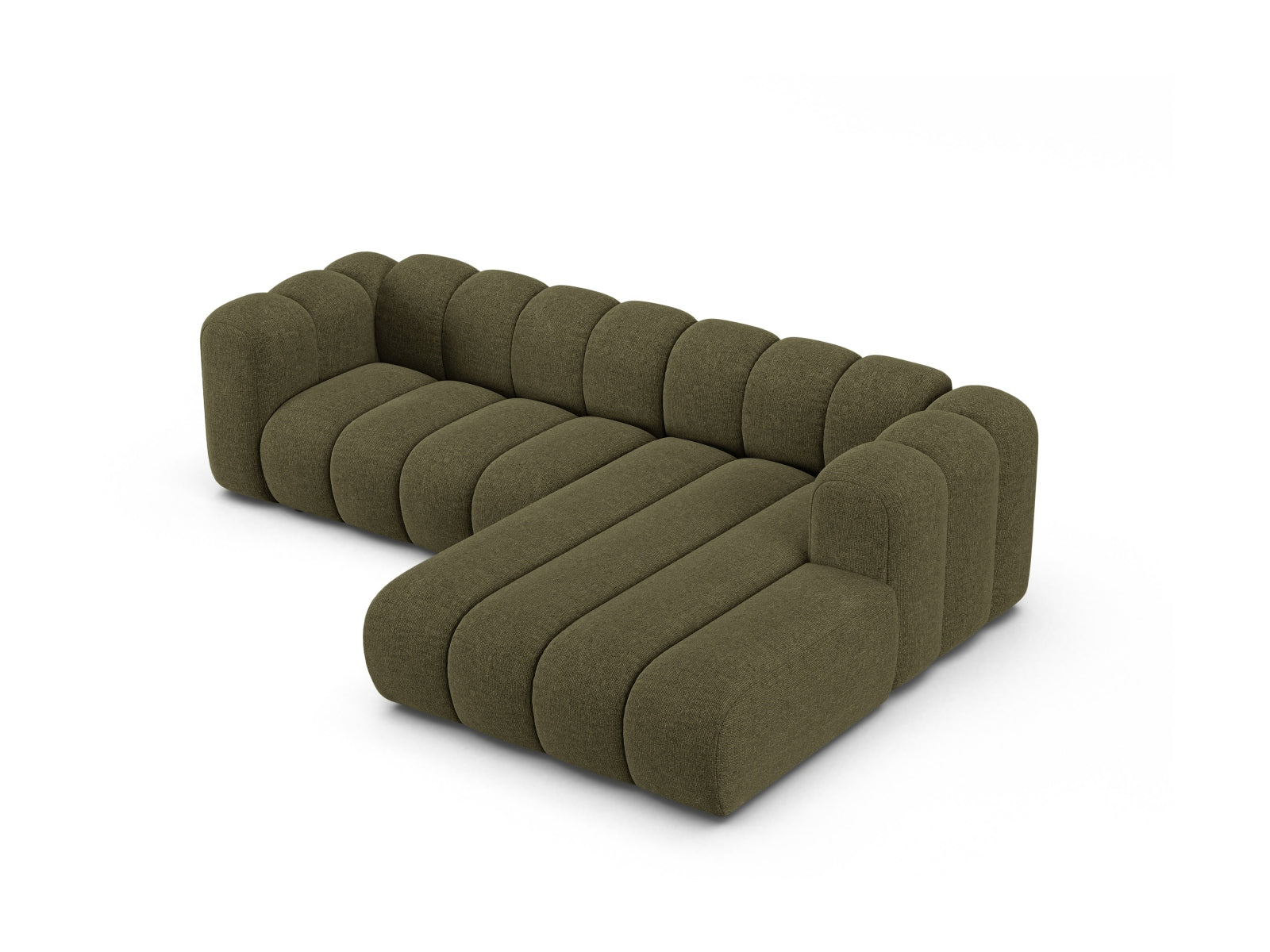 Lupine Modular Ecksofa rechts 4 Sitzer in Green präsentiert im Onlineshop von KAQTU Design AG. Ecksofa rechts ist von Micadoni