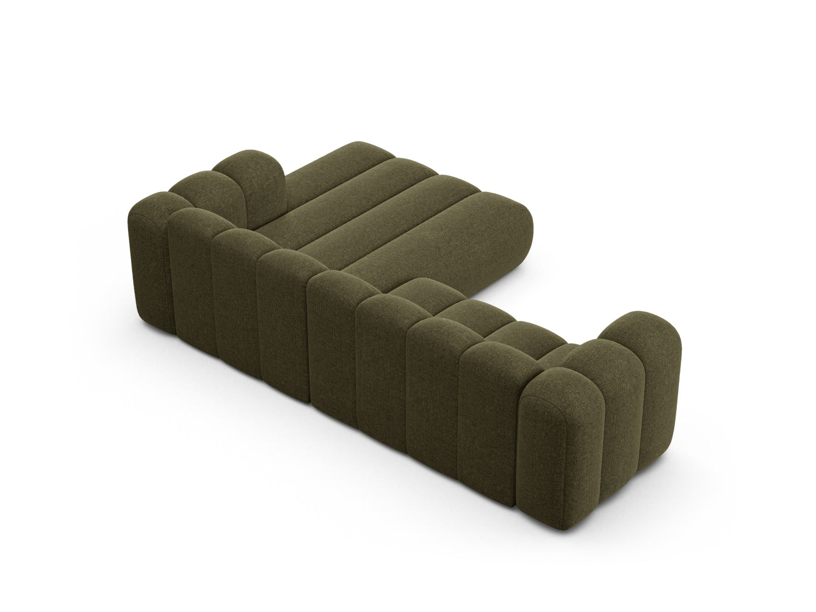 Elegantes, modernes Ecksofa von Micadoni in Green-Eden, ideal für entspannte Stunden mit Freunden oder Familie.