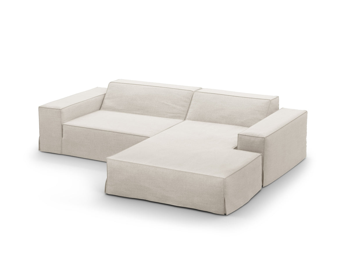 Jodie Modular Ecksofa rechts 3 Sitzer mit abnehmbaren Bezug in Natural-LINS präsentiert im Onlineshop von KAQTU Design AG. L-Sofa rechts ist von Micadoni