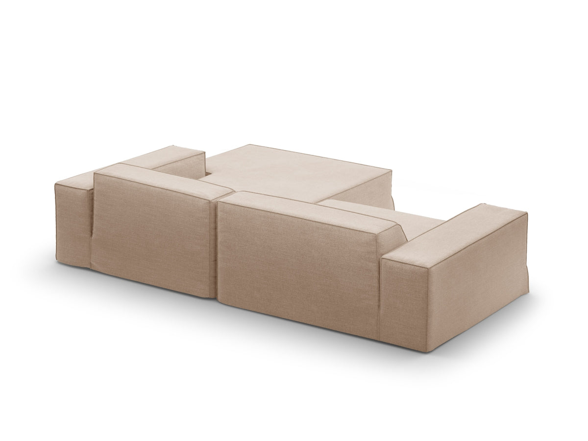 Jodie Modular Ecksofa rechts 3 Sitzer mit abnehmbaren Bezug in Sand-LINS präsentiert im Onlineshop von KAQTU Design AG. L-Sofa rechts ist von Micadoni