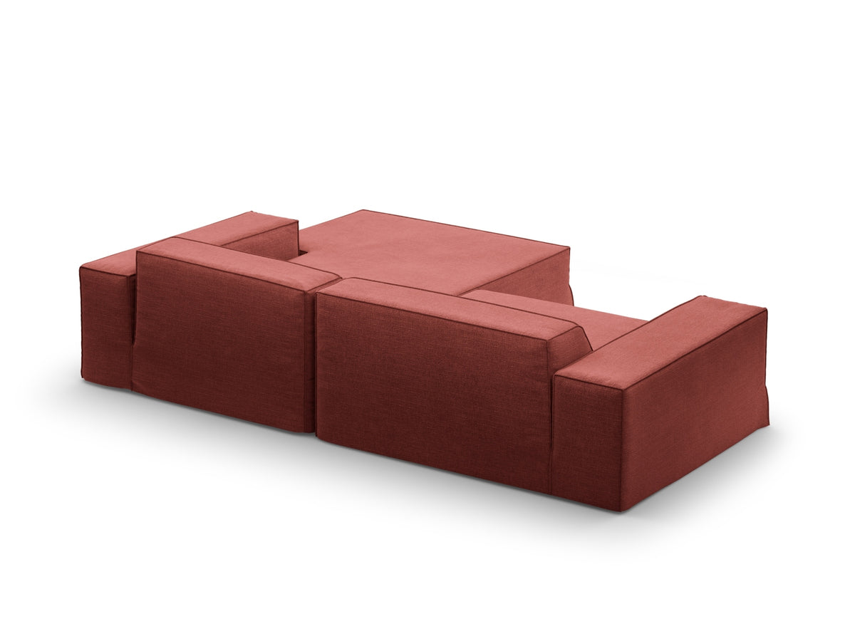 Jodie Modular Ecksofa rechts 3 Sitzer mit abnehmbaren Bezug in Cherrywood-LINS präsentiert im Onlineshop von KAQTU Design AG. L-Sofa rechts ist von Micadoni
