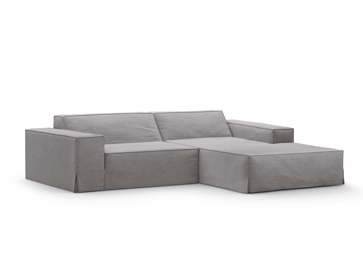 Jodie Modular Ecksofa rechts 3 Sitzer mit abnehmbaren Bezug in Warm grey-LINS präsentiert im Onlineshop von KAQTU Design AG. L-Sofa rechts ist von Micadoni