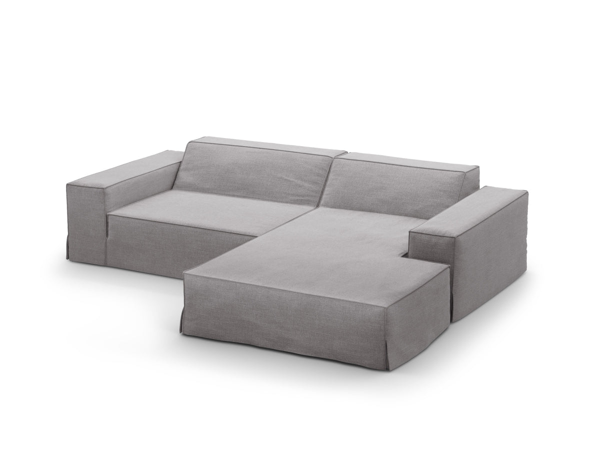 Jodie Modular Ecksofa rechts 3 Sitzer mit abnehmbaren Bezug in Warm grey-LINS präsentiert im Onlineshop von KAQTU Design AG. L-Sofa rechts ist von Micadoni